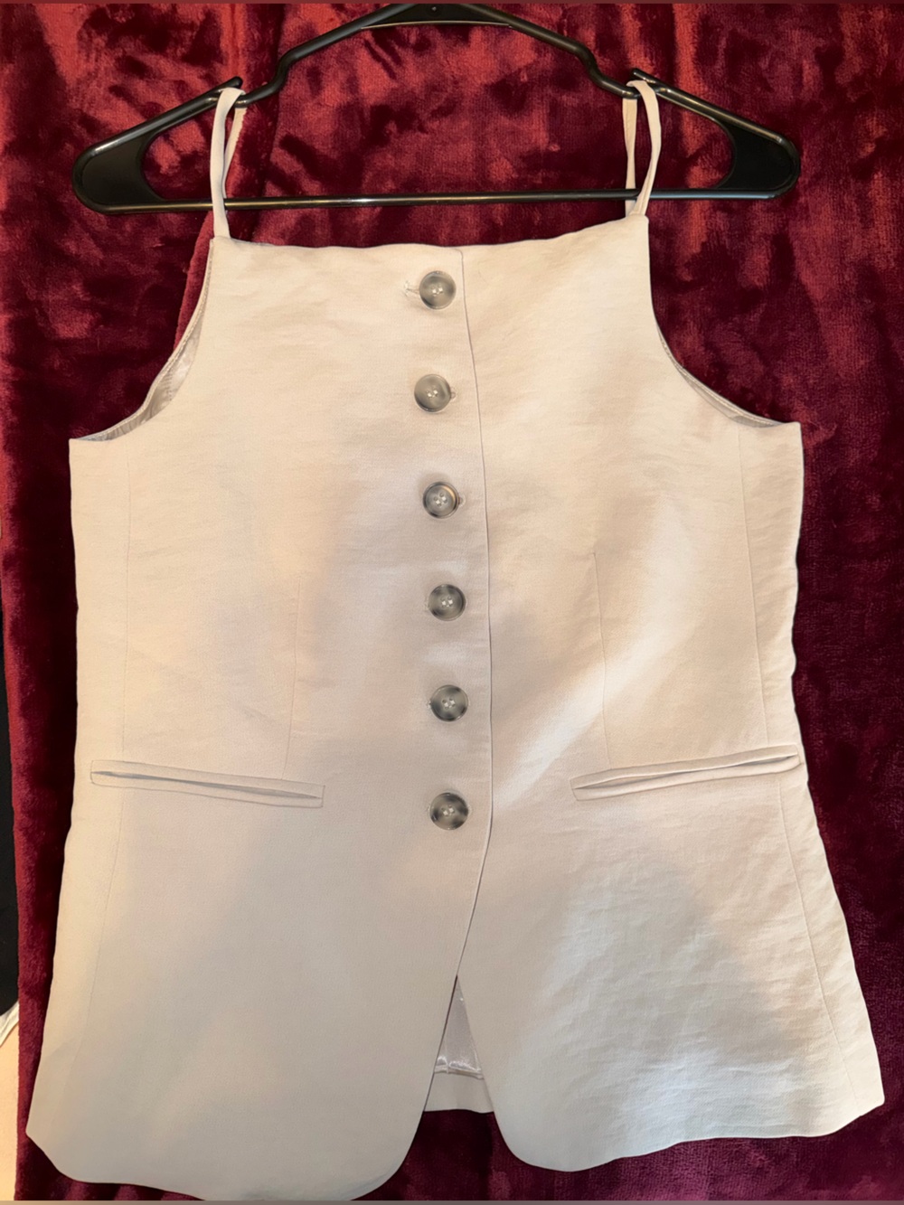 Christian Lacroix Gray Lined Vest Top